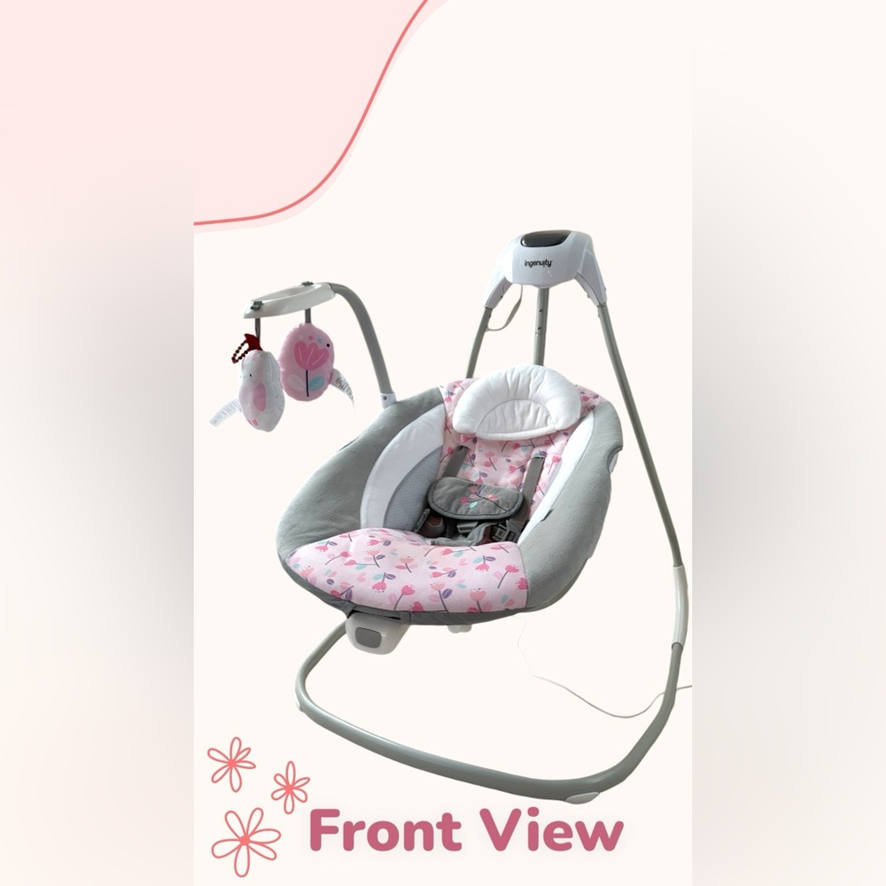 Ingenuity SimpleComfort Lightweight Compact 6-Speed Multi-Direction Baby Swing